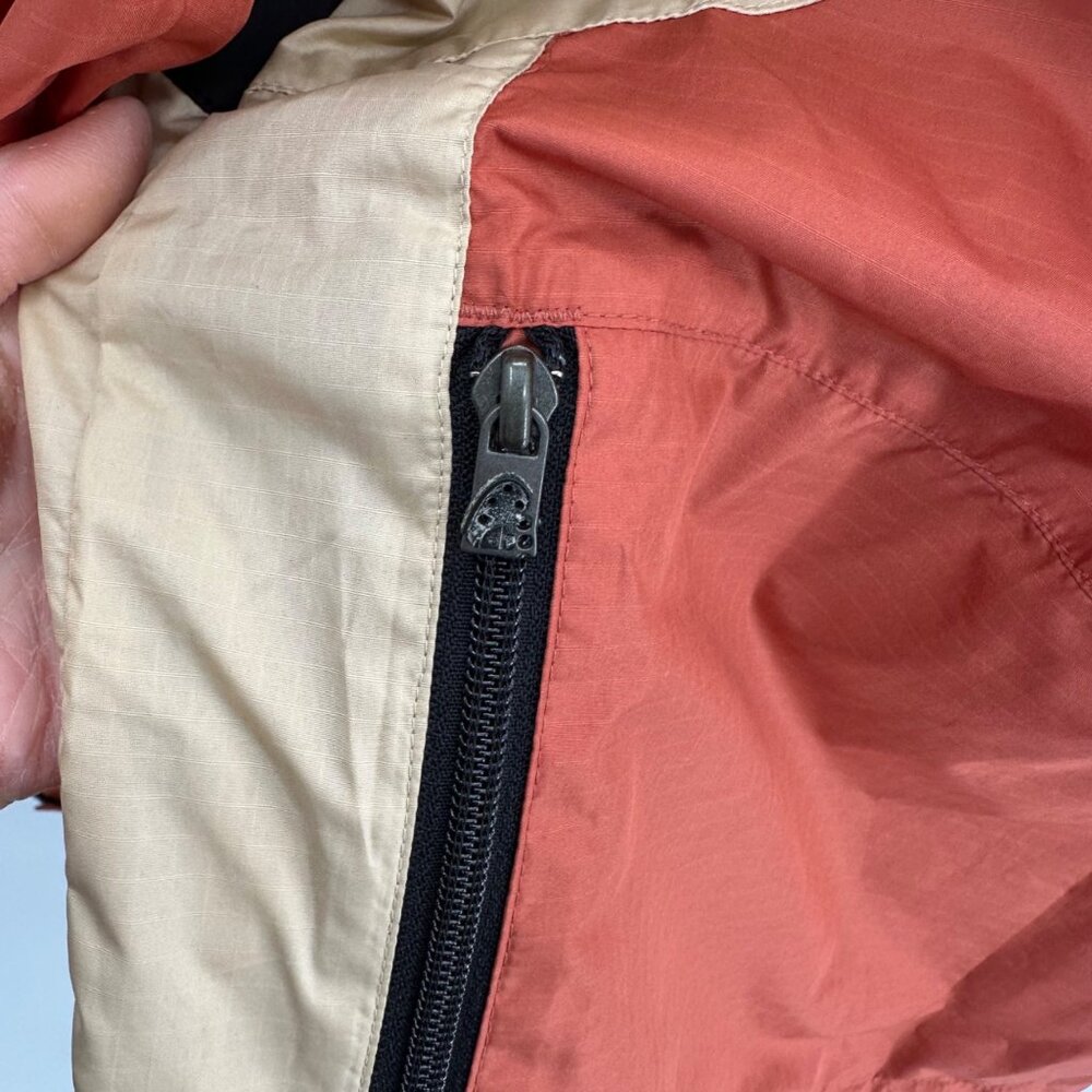 GoLite Womens Red & Beige Colorblock Hooded Jacket M Lightweight Windbreaker - Picture 9 of 15